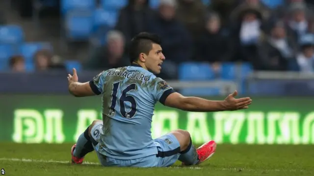 Manchester City forward Sergio Aguero