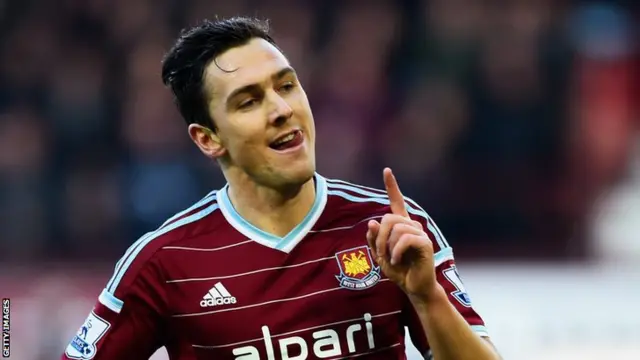 West Ham midfielder Stewart Downing