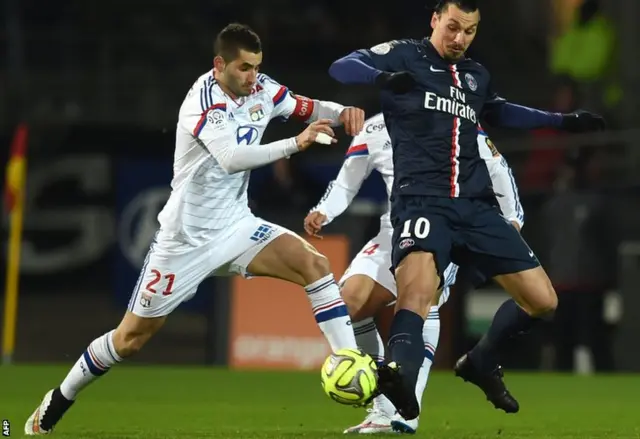 Maxime Gonalons challenges Zlatan Ibrahimovic