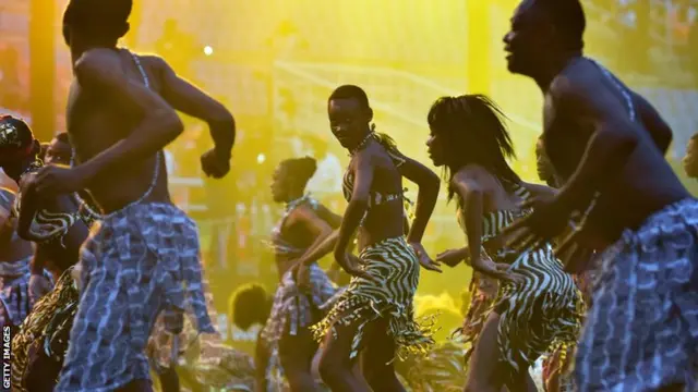 Dancers at the Afcon final