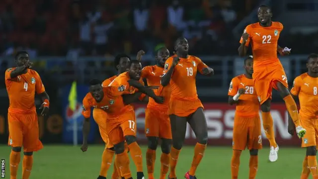 Ivory Coast celebrate