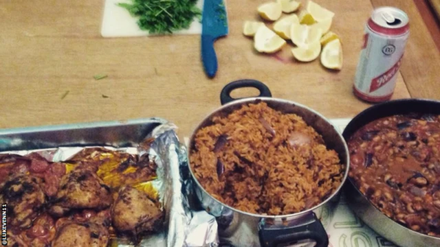 A Ghanaian meal