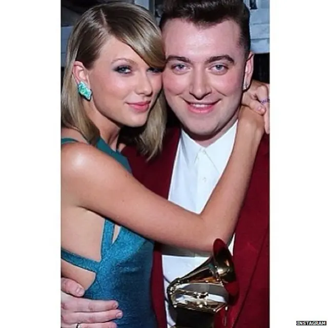 Sam Smith with Taylor Swift