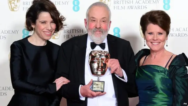 Sally Hawkins, Mike Leigh and Imelda Staunton