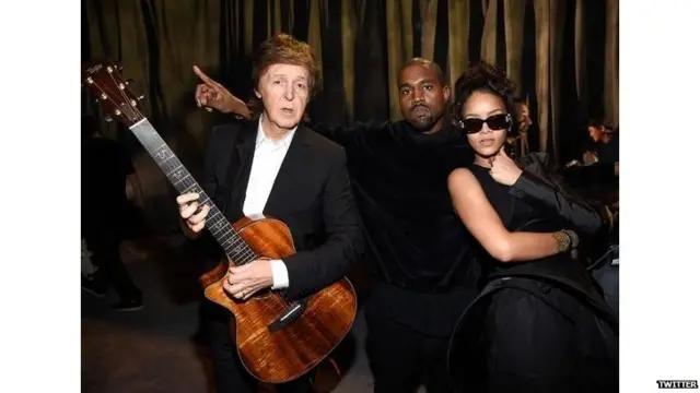 Paul McCartney, Kanye West and Rihanna