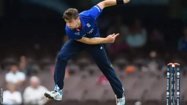 Chris Woakes in action against the West Indies