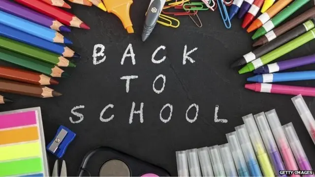 Back to school written in chalk