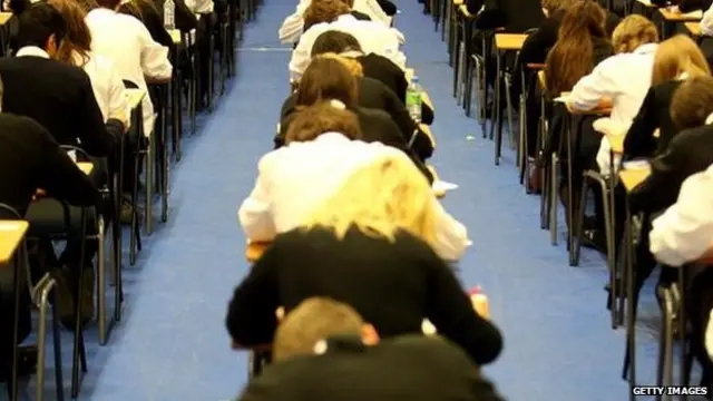 Children sitting exams