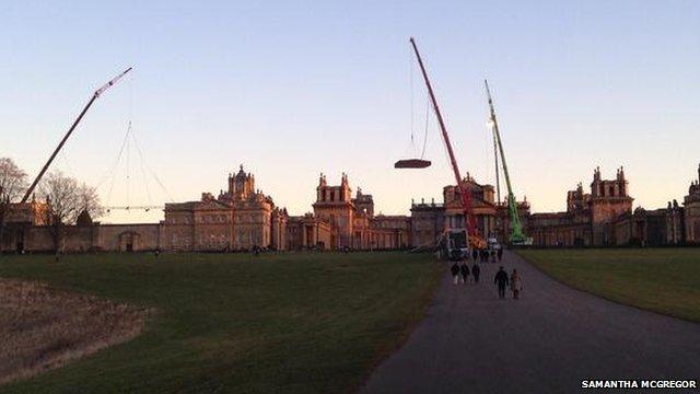 Cranes at Blenheim Palace