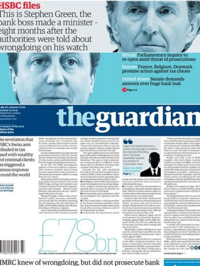 Guardian front page