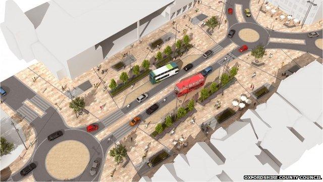 An artist's impression of how Frideswide Square will look