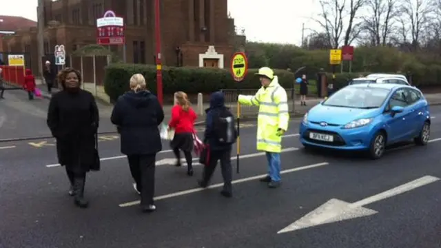 Lollipop man in Erdington