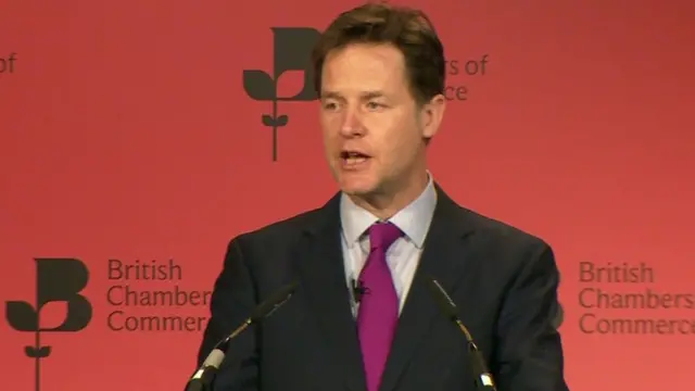 Nick Clegg at the BCC conference