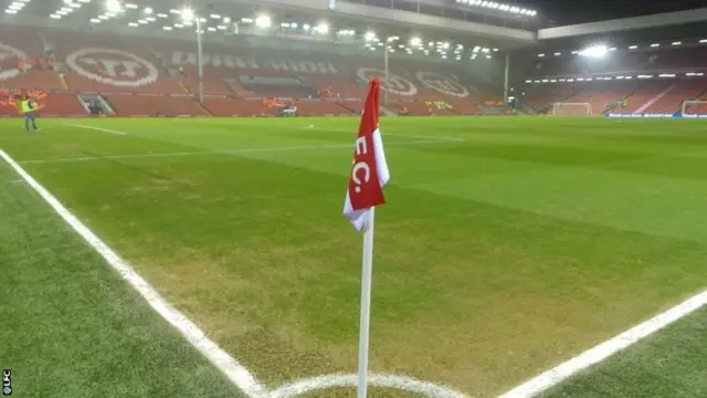 Liverpool's Anfield stadium tonight