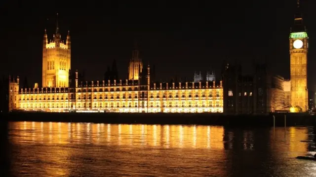 Palace of Westminster at night