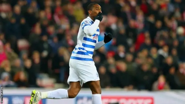 Leroy Fer celebrates scoring for QPR