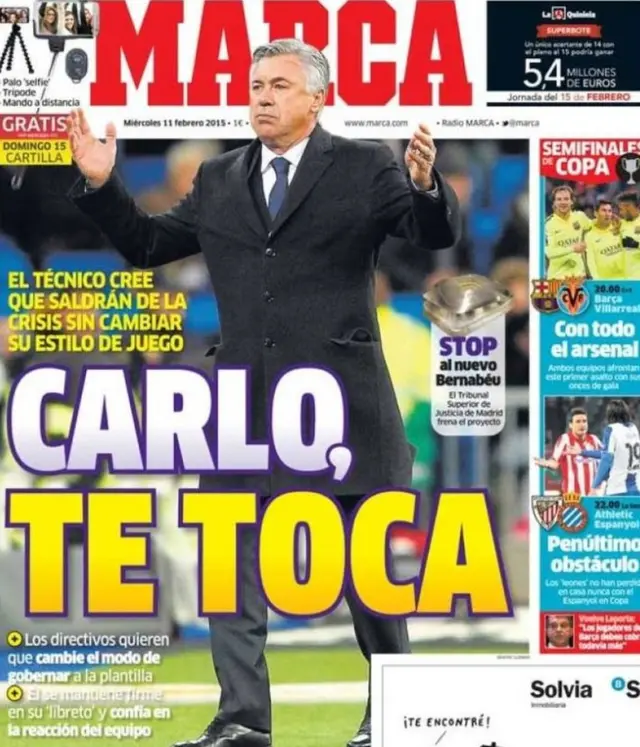 Marca front page