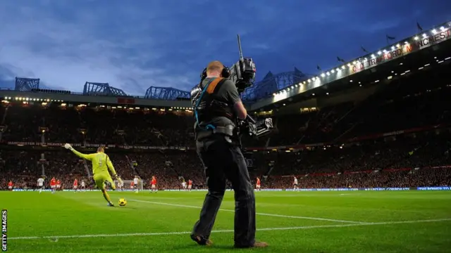 Television cameras at Old Trafford