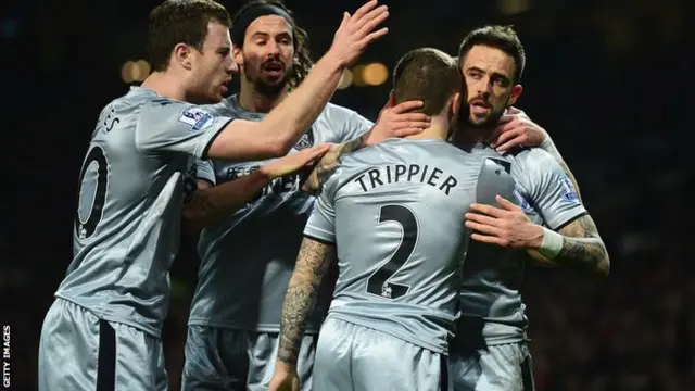 Burnley players celebrating