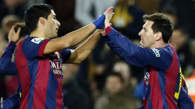 Luis Suarez and Lionel Messi