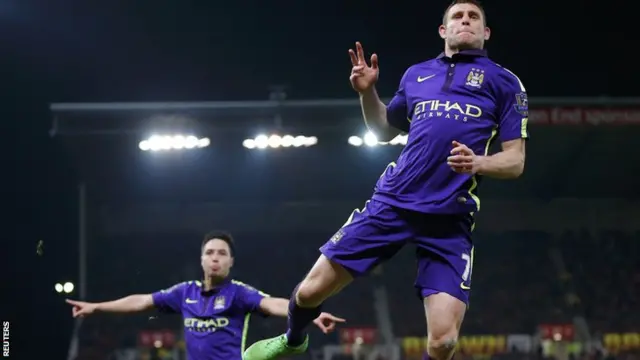 James Milner celebrates