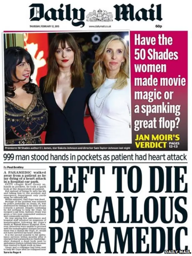 Tomorrow's Mail front page