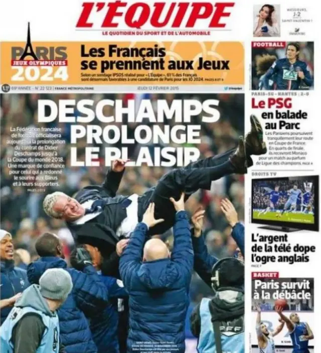 Thursday's L'Equipe