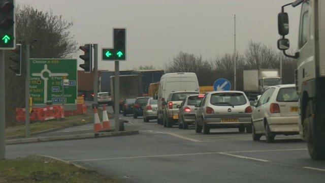 A483 traffic queues