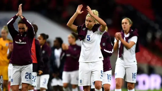 England players applaud the Wembley crowd