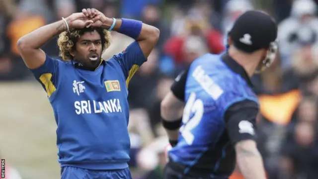 Sri Lanka's Lasith Malinga and New Zealand's Brendon McCullum