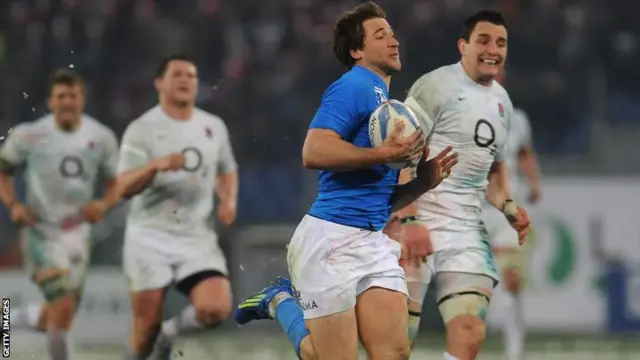 Italy play England in 2012