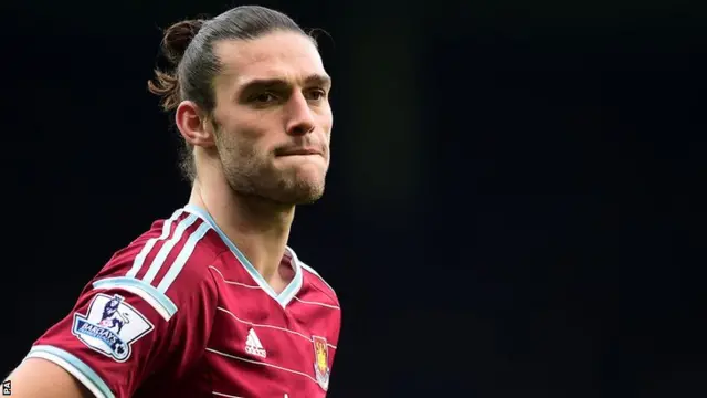 West Ham striker Andy Carroll