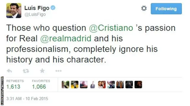 Luis Figo Twitter