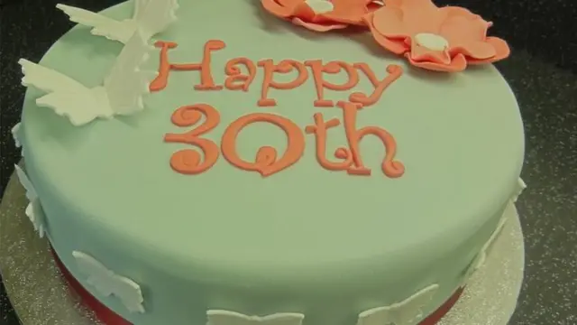 A 30th birthday cake