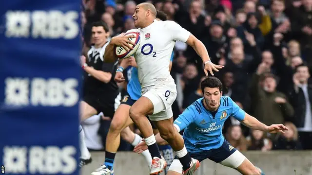 Jonathan Joseph scores for England