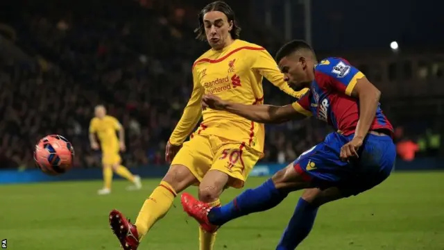 Fraizer Campbell (right) in action against Liverpool