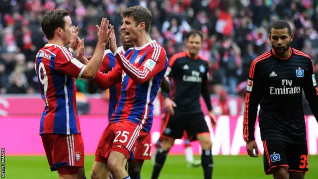 Mario Gotze and Thomas Muller were in great form for Bayern at the Allianz Arena