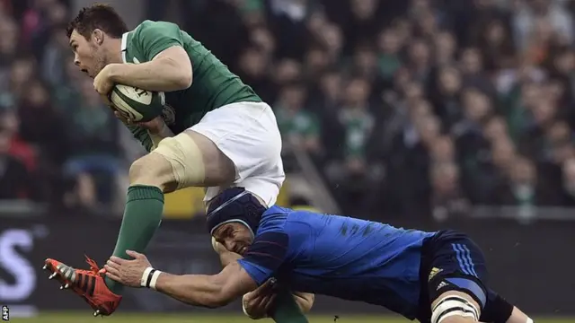 Sean O'Brien is tackled