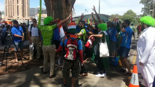 Fans outside the Adelaide Oval