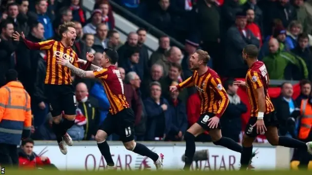 Bradford players celebrate