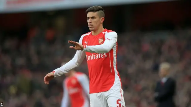 Gabriel Paulista in action for Arsenal