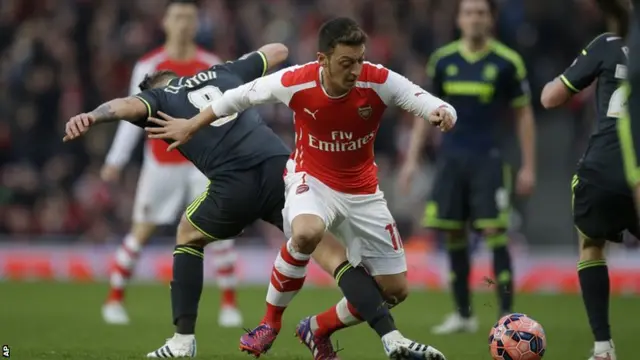 Mesut Ozil in action