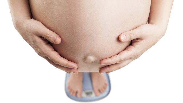 pregnancy and obesity stock picture