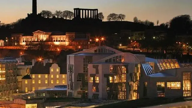 Holyrood at night