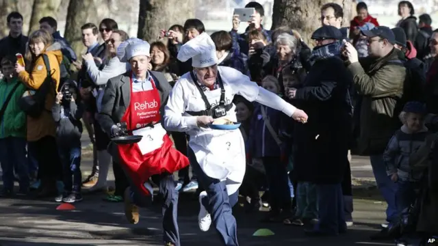 Charity pancake race