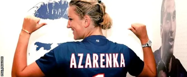 Victoria Azarenka in PSG shirt