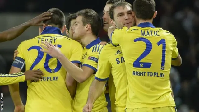 Chelsea players celebrate