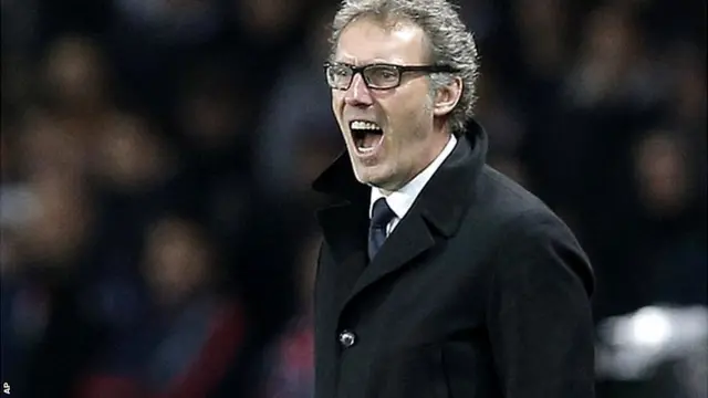 Laurent Blanc instructs from the touchline