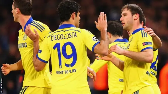 Chelsea players celebrate