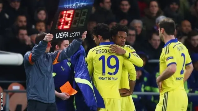 Loic Remy is substituted for Diego Costa